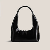 Women's Retro Patent Leather Shoulder Bag Western Style Handbag
