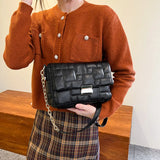 Women Messenger Bag Orange Chain Shoulder Evening Clutch