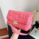 Women Messenger Bag Orange Chain Shoulder Evening Clutch