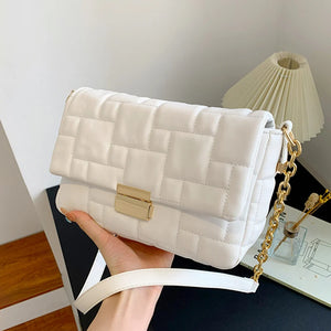 Women Messenger Bag Orange Chain Shoulder Evening Clutch