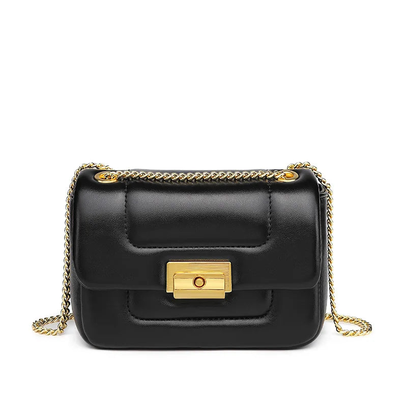 Chain Lock Women Shoulder Bags Small Crossbody Bag Female Handbag Purse