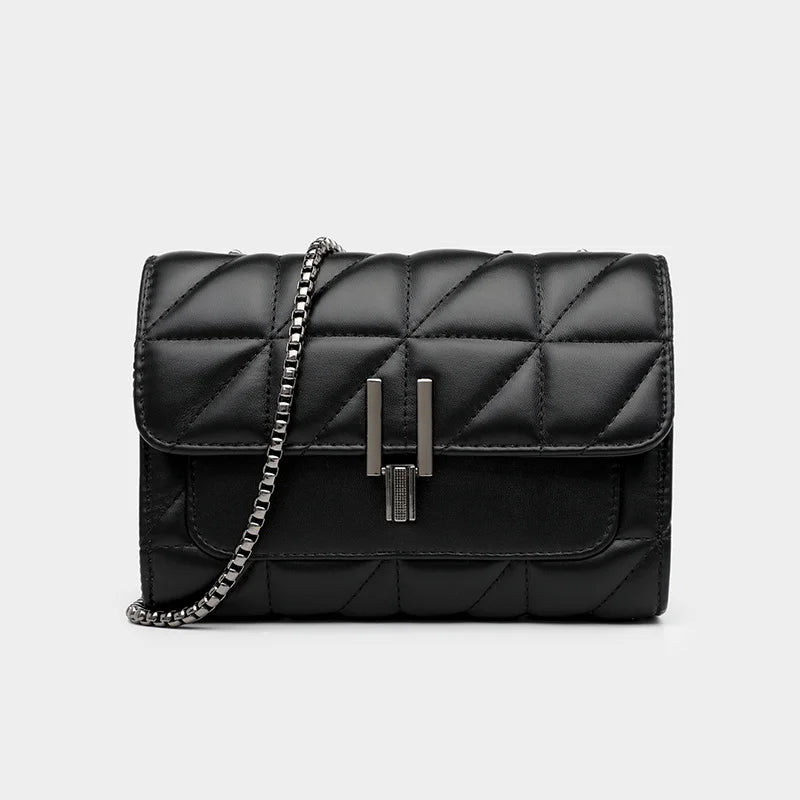 Leather Chain Crossbody Shoulder Bag for Women