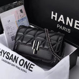 Leather Chain Crossbody Shoulder Bag for Women