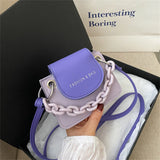 Chain Small PU Leather Shoulder Bag Crossbody Purses