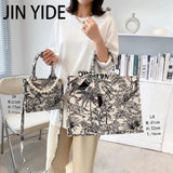 Embroidered Beach Shoulder Bag Canvas Tote Bag