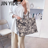 Embroidered Beach Shoulder Bag Canvas Tote Bag