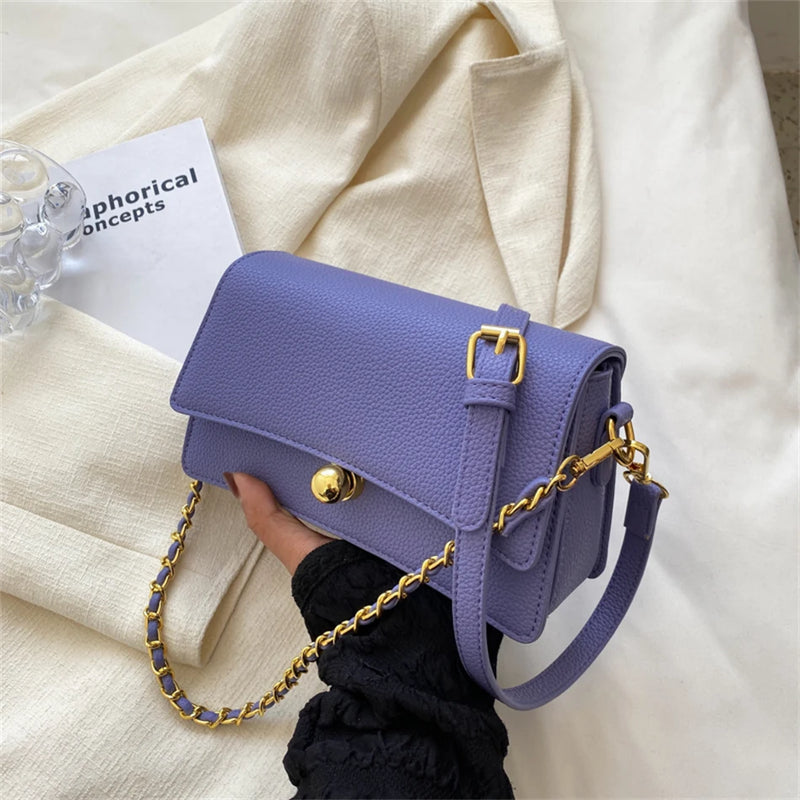 Women's Chain Shoulder Bag PU Leather Crossbody Purse
