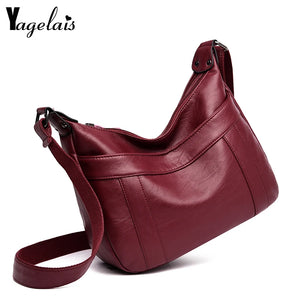 Vintage Red Patchwork Crossbody Bag for Women