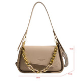 Purple Women's Shoulder Bag Handbag Wide Strap Crossbody Bag
