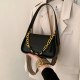Purple Women's Shoulder Bag Handbag Wide Strap Crossbody Bag