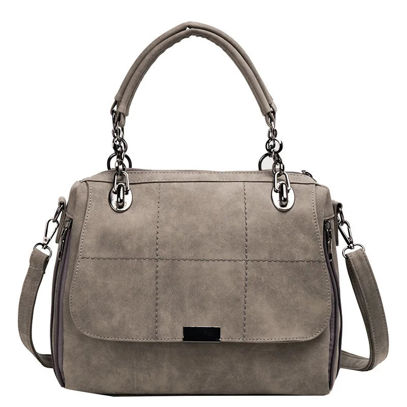 Matte Women Handbag Scrub Female Shoulder Bags Large Capacity PU Leather Lady