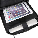 Men's Business Backpack Nylon Laptop Backbag 15.6 USB Charging Rucksack