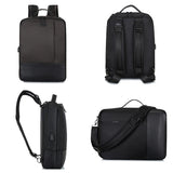 Men's Business Backpack Nylon Laptop Backbag 15.6 USB Charging Rucksack