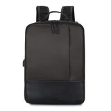 Men's Business Backpack Nylon Laptop Backbag 15.6 USB Charging Rucksack