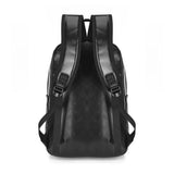 Men's 15.6 Inch Laptop Bag PU Leather Backpack Waterproof