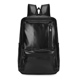 Men's 15.6 Inch Laptop Bag PU Leather Backpack Waterproof