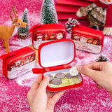 Mini Red Christmas Coin Purse with Keyrings