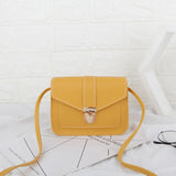 Mini Yellow PU Leather Shoulder Messenger Bag