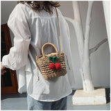Straw Bag Summer Woven Women Shoulder Bag Fashionable & Versatile