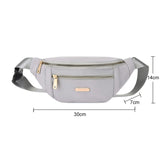 Multilayer Waist Packs Women Solid Adjustable Shoulder Strap Sports Shoulder Bag