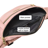 Multilayer Waist Packs Women Solid Adjustable Shoulder Strap Sports Shoulder Bag