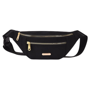 Multilayer Waist Packs Women Solid Adjustable Shoulder Strap Sports Shoulder Bag