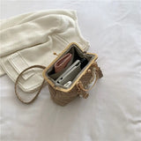 Vintage Striped Chain Shoulder Bag for Women