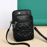 Vintage PU Leather Zippers Flap Bag Women Shoulder Handbag Crossbody Bag