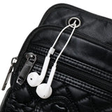 Vintage Weave PU Leather Zippers Small Flap Bags Women Shoulder Crossbody Bags