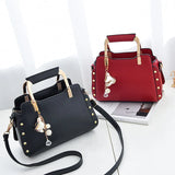 Arrival Rivet Women Leather Handbags Casual Tote Crossbody Bag