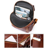Women's PU Leather Waterproof Backpack Large Capacity Rucksack