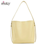 Large Capacity Bucket Bag Women PU Leather Handbag All-match Crossbody Shoulder