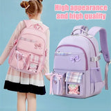 Bowknot Schoolbag Teenage Girls Kids High Capacity Orthopedic Backpack