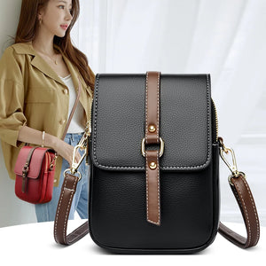 Genuine Leather Crossbody Shoulder Bag for Women Work Shopping
