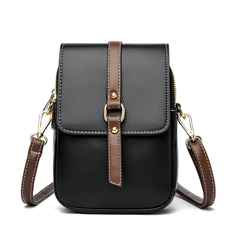 Genuine Leather Crossbody Shoulder Bag for Women Work Shopping