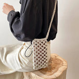 Cotton Woven Mobile Phone Bag Women's Portable Shoulder Bags