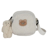 Plush Bear Messenger Bag for Women