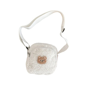 Plush Bear Messenger Bag for Women