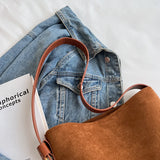 Women Shoulder Bags Girls Crossbody PU Winter High Capacity Daily Bucket