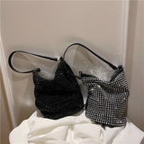 Sequins Shoulder Bag Women's Casual Crossbody Bucket Bag