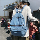 Retro Denim Women Backpack Large Capacity School Bag for Teenage Girls