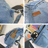 Denim Women Backpack Retro Travel Bagpack