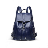 Women PU Leather Backpack School Bags Large Travel Bag E185