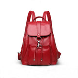 Women PU Leather Backpack School Bags Large Travel Bag E185