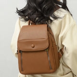 Women High PU Leather Backpack Small School Bags for Girls