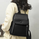Women High PU Leather Backpack Small School Bags for Girls