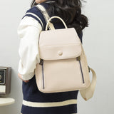 Women High PU Leather Backpack Small School Bags for Girls