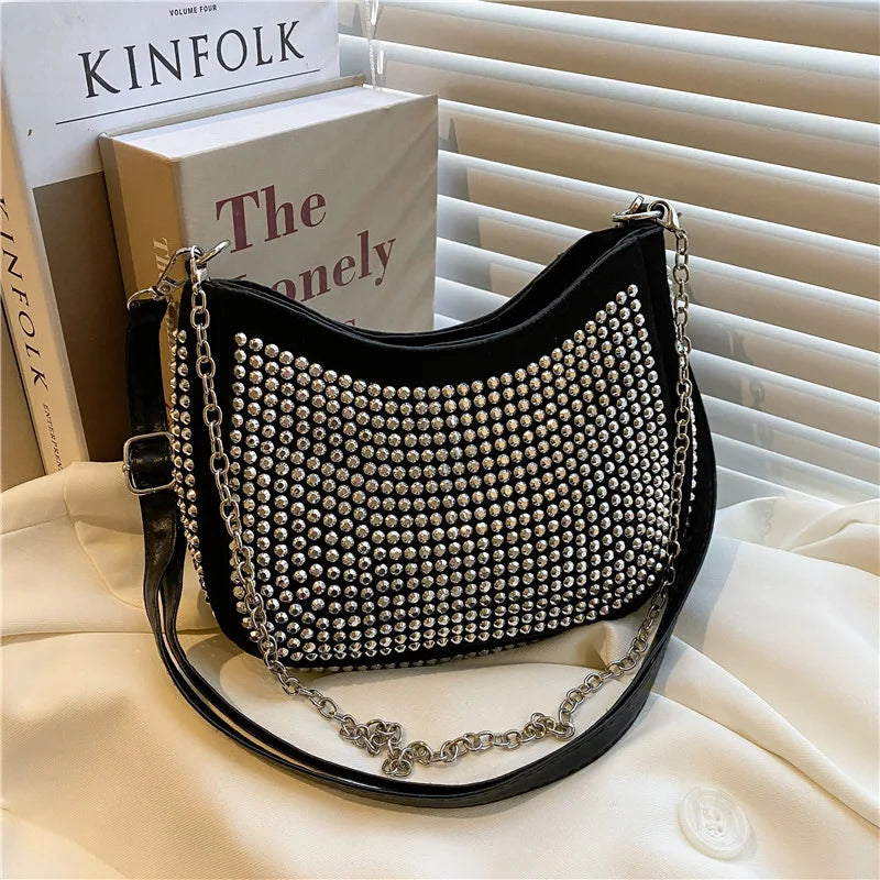 Rhinestone Diamond Chain Crossbody Bag Women's Shoulder Bag