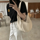 Women's Dumpling Bag Large Capacity PU Leather Shoulder Crossbody Messenger Hand