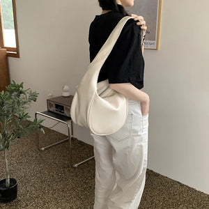 Large Capacity Shoulder Bags PU Leather Crossbody Bags Messenger Handbag